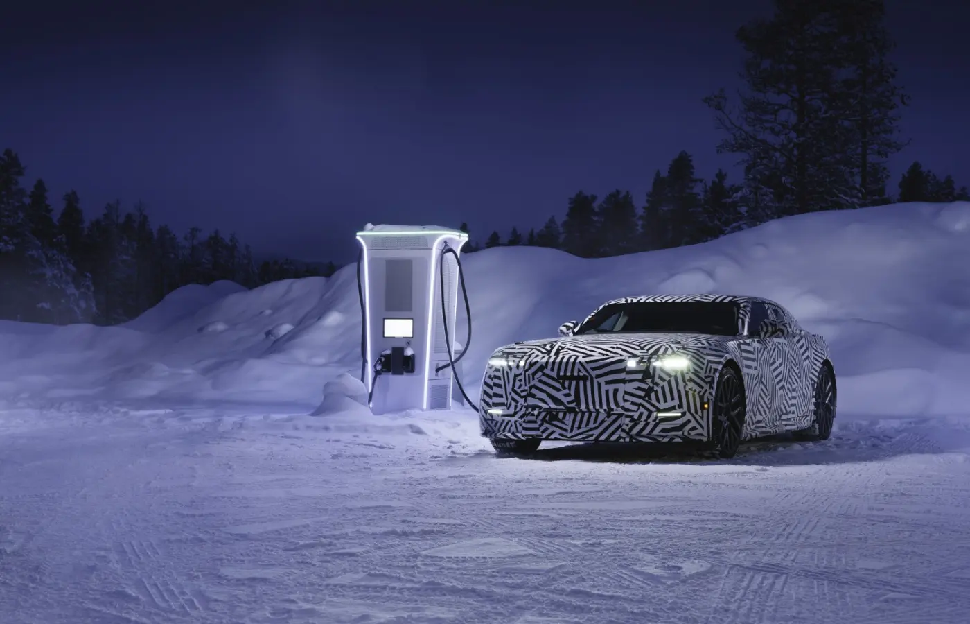 Jaguar Electric Four-Door GT Arctic winter tests